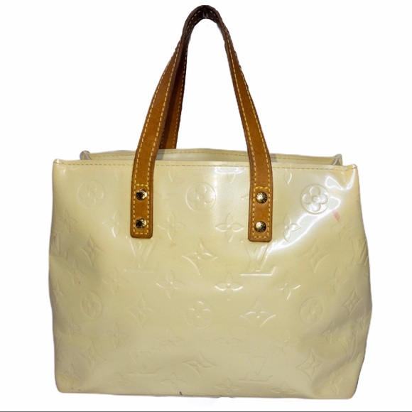 Louis Vuitton Monogram Logo Vernis Tote Bag Purse Perle - Picture 2 of 8